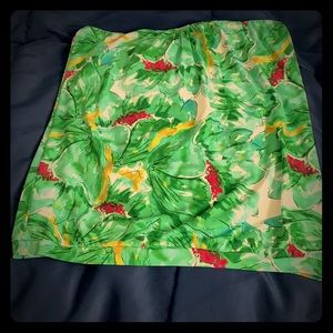 Multi color strapless top